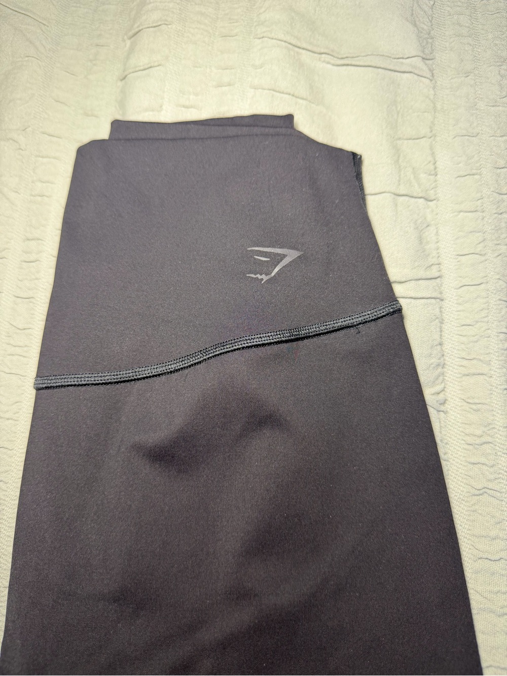 Gymshark Black High-Waist Leggings with Reflective Logo